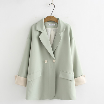 Geaca de dama moderna cu buzunare si nasturi in verde si negru