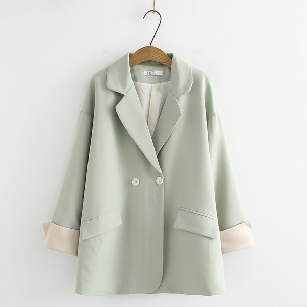 Geaca de dama moderna cu buzunare si nasturi in verde si negru