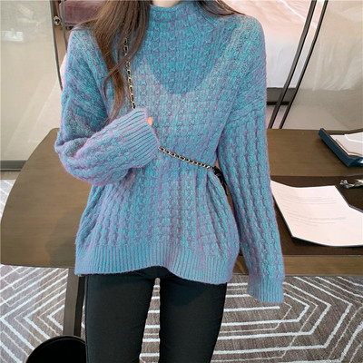 Pulover de dama cu guler semi-inalt in mai multe culori