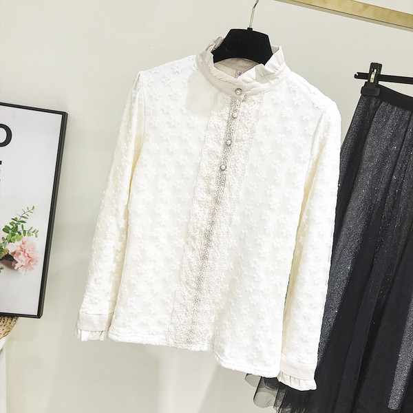 Camasa de dama model nou cu guler polo si nasturi in negru si bej