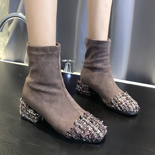 Ghete de dama moderne din piele intoarsa ecologica in doua culori