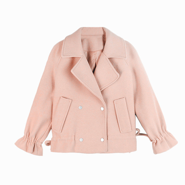 Palton modern de damă cu decolteu spitz în trei culori