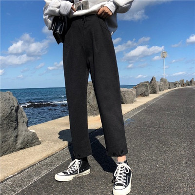 Casual γυναικείο παντελόνι κλασικό μοντέλο σε μαύρο, μπεζ και καφέ χρώμα