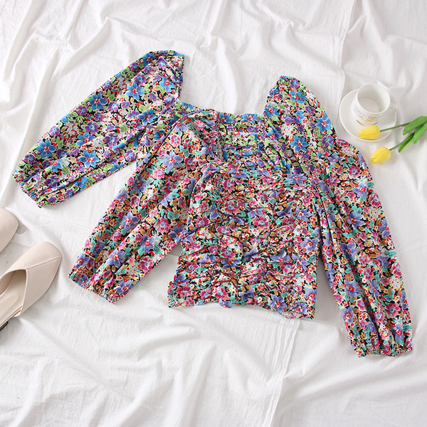 Νέο μοντέλο γυναικεία μπλούζα με floral μοτίβα - σε διάφορα χρώματα