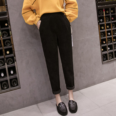 Нов модел ежедневни дамски панталони с джобове в бежов,кафяв,розов и черен цвят