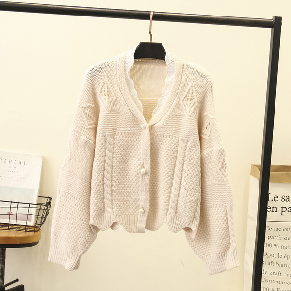 Модерна дамска жилетка с копчета и дълъг ръкав в зелен,розов и син цвят 