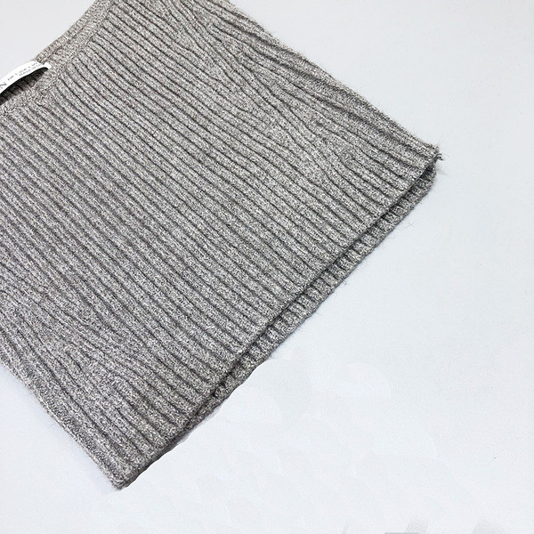 Късо плетено бюстие в сив цвят