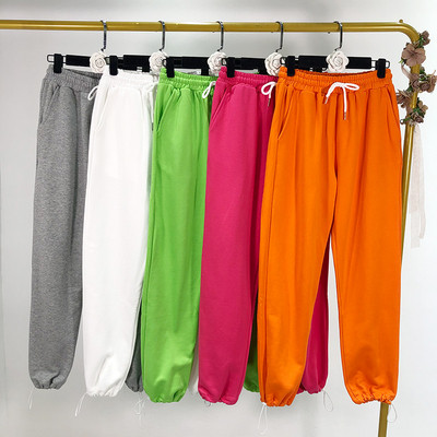 Pantaloni sport dama cu talie elastica in mai multe culori
