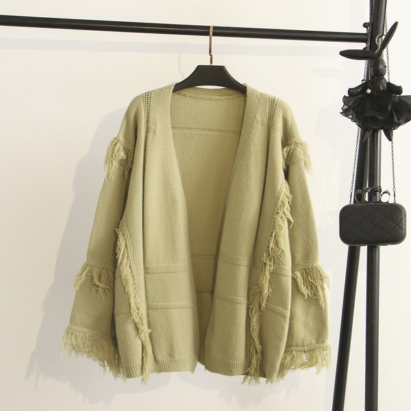 Модерна  дамска жилетка с дълъг ръкав в четири цвята 