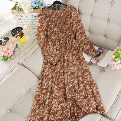 Ежедневна дамска рокля с  дълъг ръкав в няколко цвята