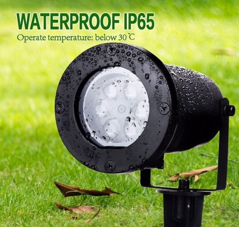 Коледен LED прожектор със снежинки подходящ за външна декорация 