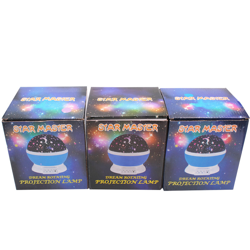 Proiector LED „Stele” în albastru, roz și violet