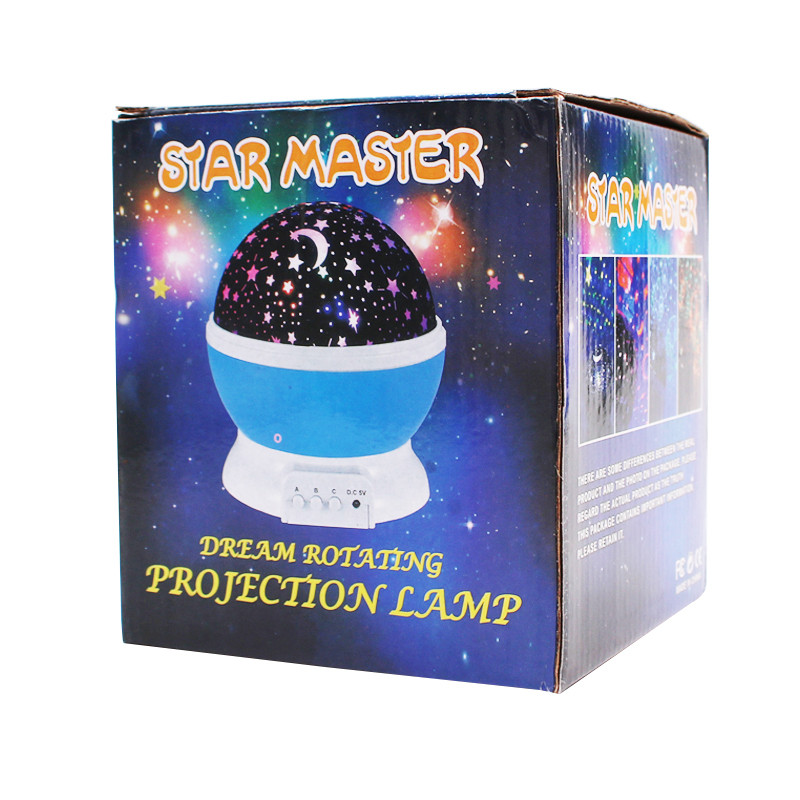 Proiector LED „Stele” în albastru, roz și violet