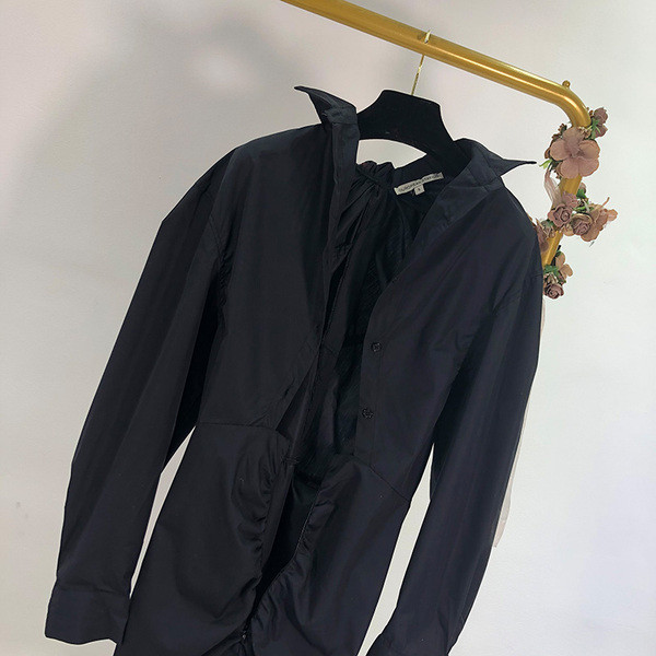 Дамска асиметрична рокля в черен цвят