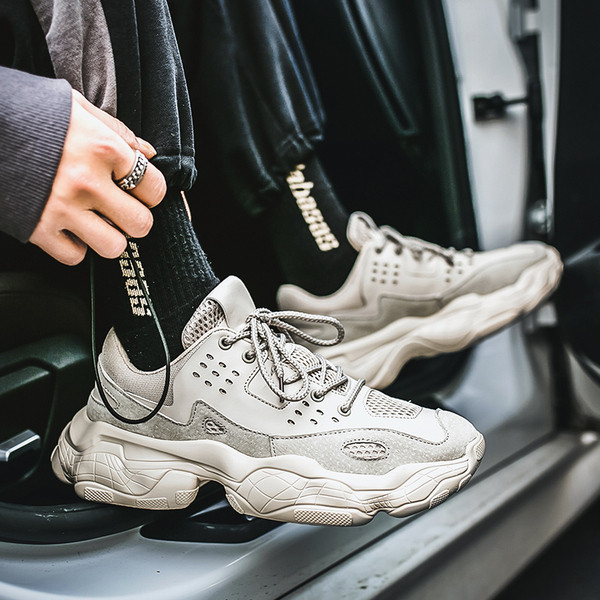 Модерни мъжки спортно-ежедневни  маратонки в  три цвята