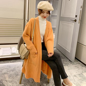 Модерна дамска жилетка с джобове в оранжев,розов,зелен и бежов цвят