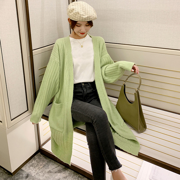 Модерна дамска жилетка с джобове в оранжев,розов,зелен и бежов цвят