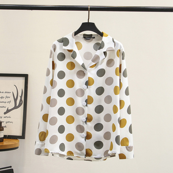 Модерна  дамска риза с класическа яка и дълъг ръкав в два цвята 