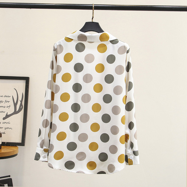 Модерна  дамска риза с класическа яка и дълъг ръкав в два цвята 