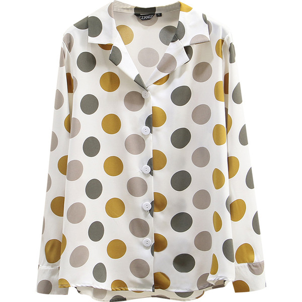 Модерна  дамска риза с класическа яка и дълъг ръкав в два цвята 