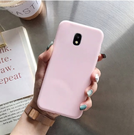 Силиконов калъф за Samsung Galaxy J5 в розов цвят