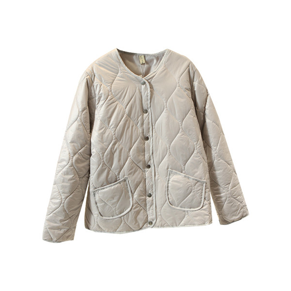 Модерно дамско зимно яке с дълъг ръкав и копчета в четири цвята 