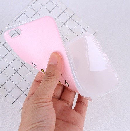 Силиконов калъф за iPhone 6 и iPhone 6S в розов цвят с корона и надпис