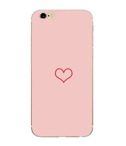 Розов калъф за iPhone 6 и iPhone 6S със сърце