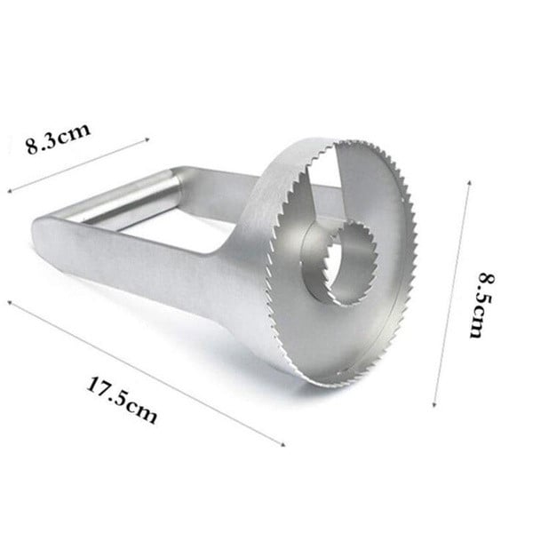 Уред от неръждаема стомана за изрязване на ананас в сребрист цвят