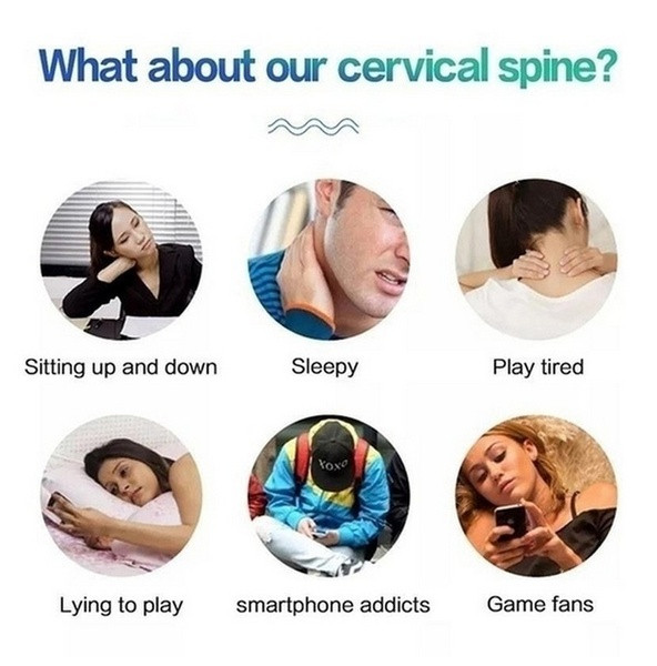 Масажор за облекчаване на болката в областта на шията и тялото в бял цвят 