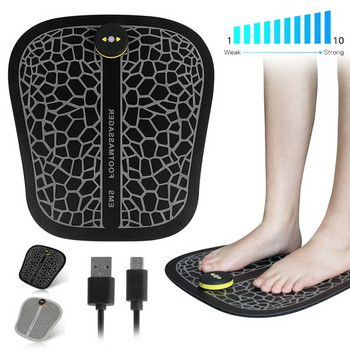 Електрическа USB масажна възглавница за крака в черен и сив цвят 
