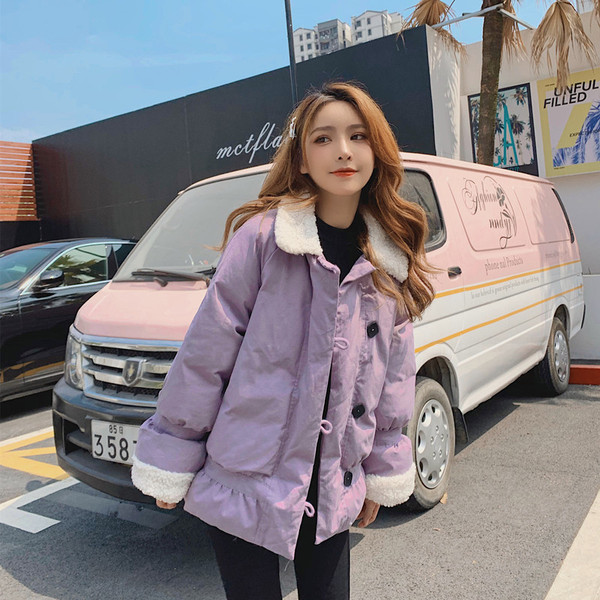 Нов модел дамско зимно яке с мека подплата в лилав,жълт и бежов цвят