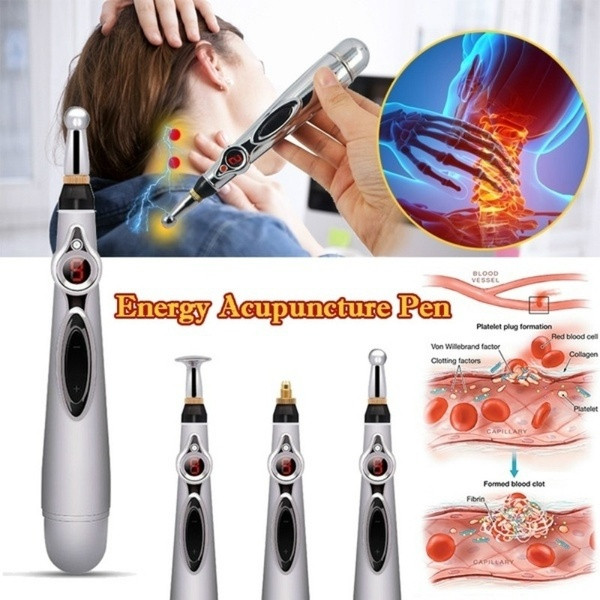 Electric pen - massager to relieve body pain with two attachments