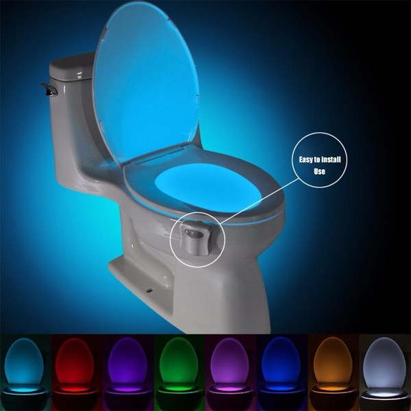 LED oсветление за тоалетна чиния със сензор и променящи се цветове 