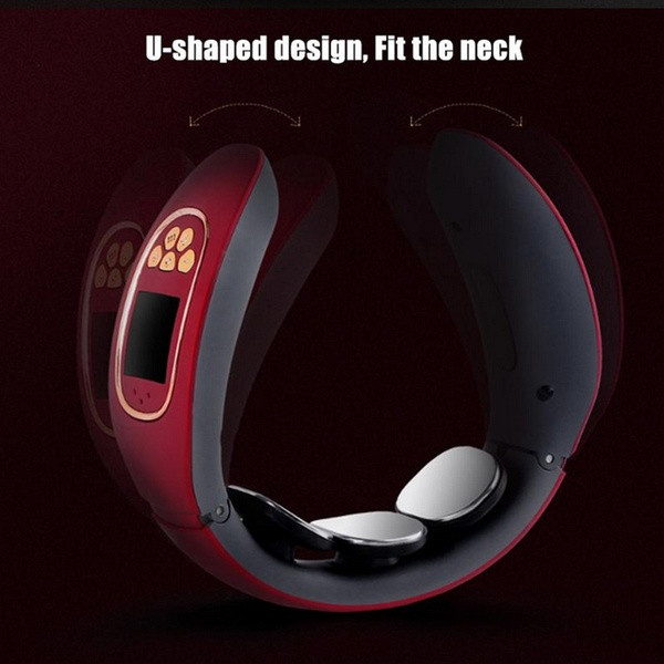 Електрически многофункционален масажор за тяло в червен цвят 