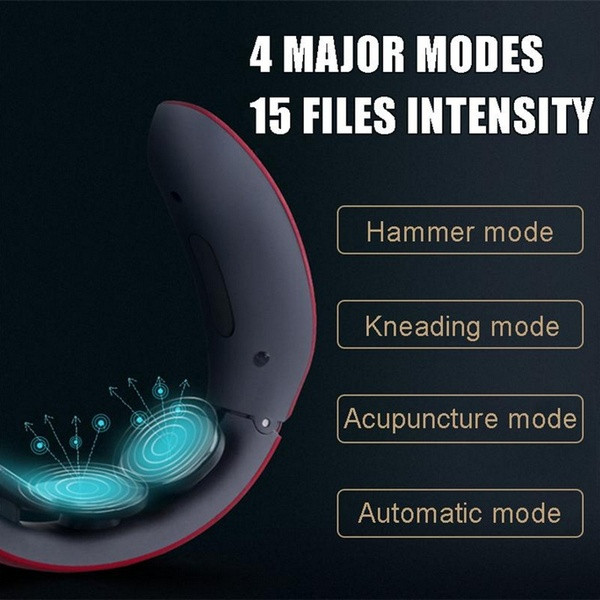 Електрически многофункционален масажор за тяло в червен цвят 
