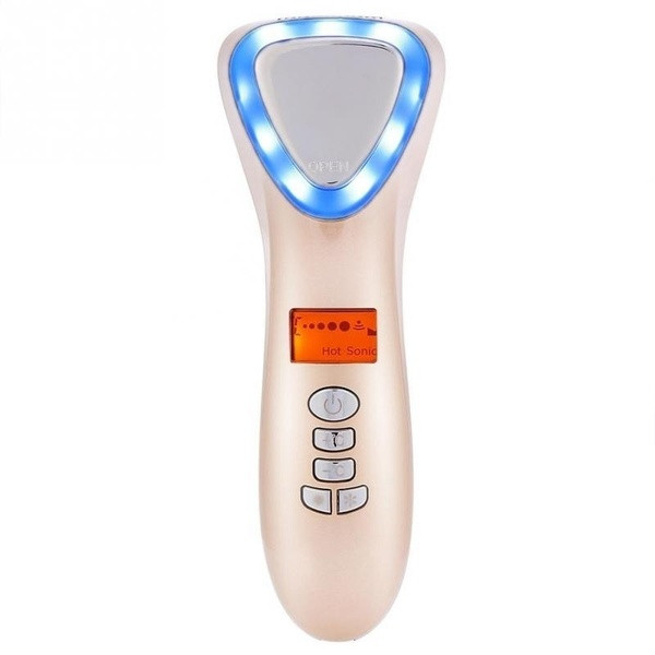 Лифтинг вибрационен масажор за лице в бежов цвят 