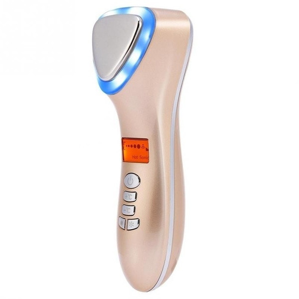 Лифтинг вибрационен масажор за лице в бежов цвят 