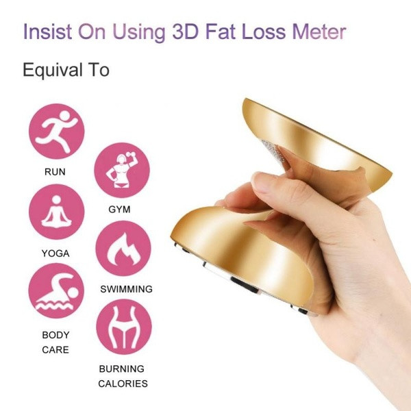 Многофункционален ултразвуков масажор за цялото тяло в златист цвят