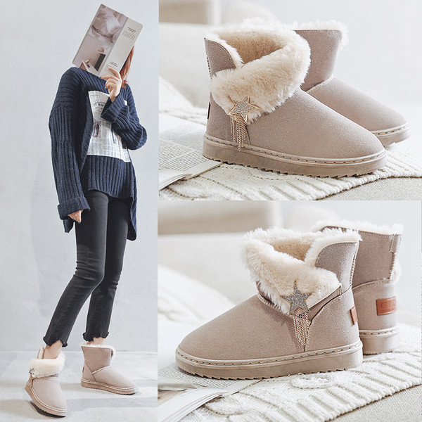 Модерни дамски боти с мека подплата и равна подметка в три цвята 