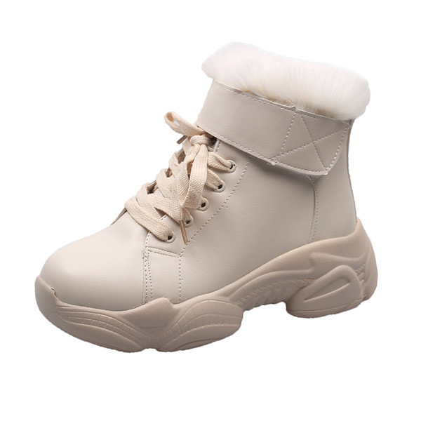 Модерни дамски маратонки с груба подметка и мека подплата в два цвята 