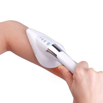 Многофункционален вибрационен ръчен масажор за цялото тяло в бял цвят 