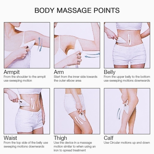 Многофункционален вибрационен ръчен масажор за цялото тяло в бял цвят 