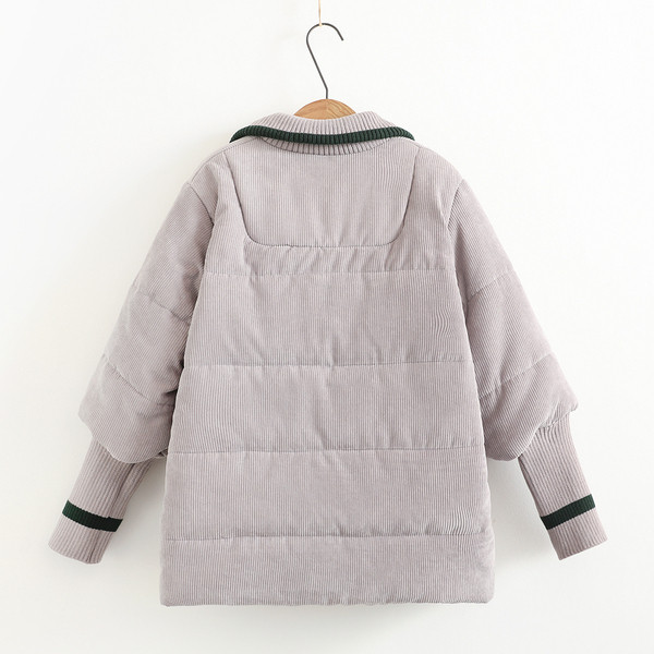 Ежедневно дамско зимно яке с висока яка и дълъг ръкав  в бежов,черен и сив цвят 