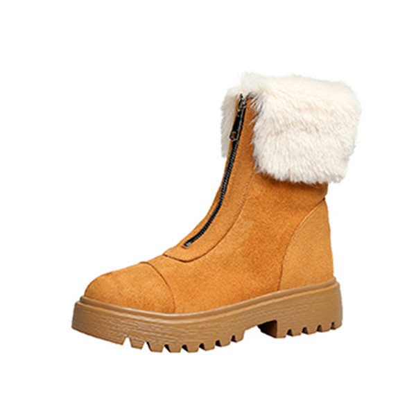 Зимни дамски боти с цип и мека подплата в няколко цвята 