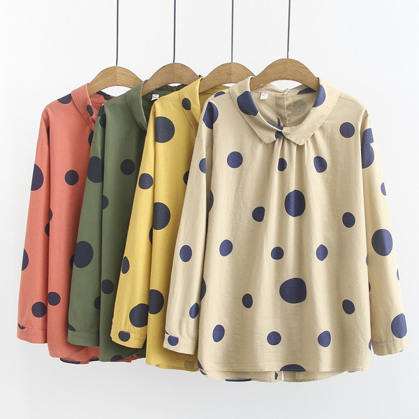 Модерна дамска риза с дълъг ръкав и О-образно деколте в четири цвята 