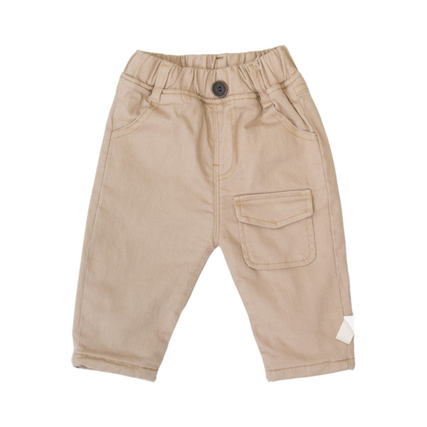 Спортен детски панталон за момчета в черен и бежов цвят