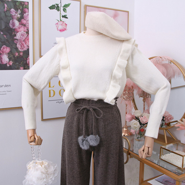 Pulover de dama modern cu decolteu rotund - mai multe culori