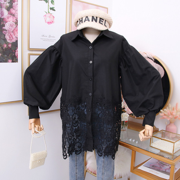 Cămașă de damă modernă cu nasturi și guler clasic - model larg