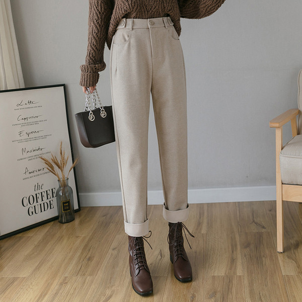 Model nou de pantaloni de dama in maro, bej si negru